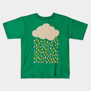 Cute cloud colorful drops Kids T-Shirt